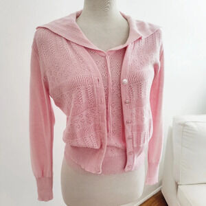 Vintage Sweater Set • Sears & Roebuck • 70s • Fits Small to Medium